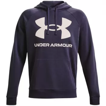 Under Armour vyriškas Rival Fleece Big Logo HD megztinis su gobtuvu, violetinis