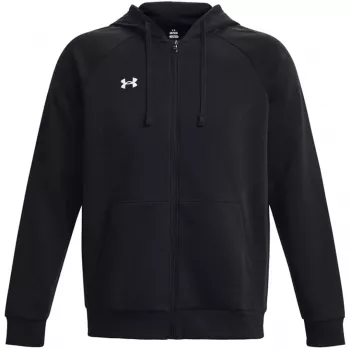 Under Armour vyriškas Rival Fleece pilno užtrauktuko gobtuvas juodas
