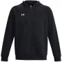 Under Armour vyriškas Rival Fleece pilno užtrauktuko gobtuvas juodas
