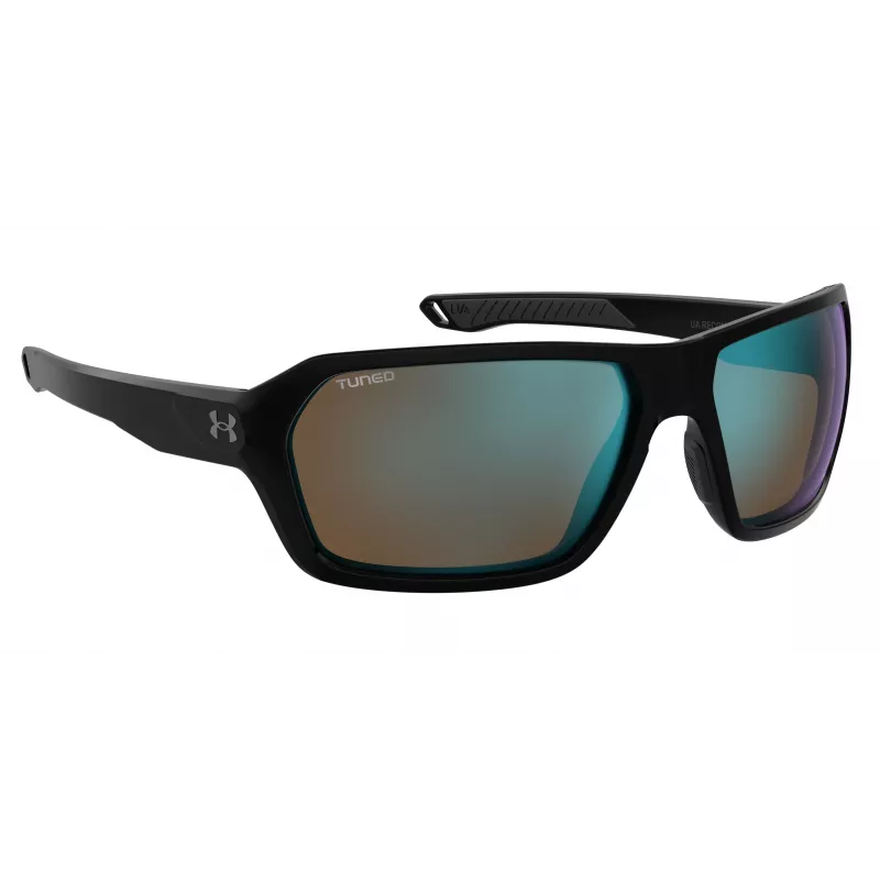 Under Armour UARECON807G4W Vyriški sportiniai akiniai nuo saulės – matinio juodo rėmelio, pilkų poliarizuotų lęšių, 64/17/125 mm
