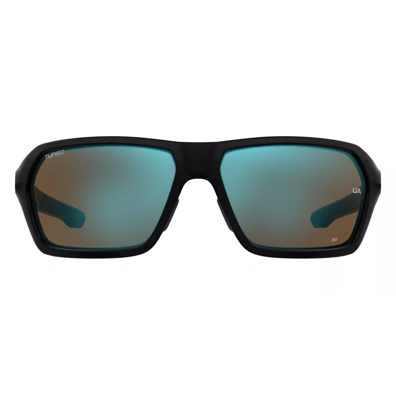 Under Armour UARECON807G4W Vyriški sportiniai akiniai nuo saulės – matinio juodo rėmelio, pilkų poliarizuotų lęšių, 64/17/125 mm