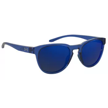 Under Armour Unisex UASKYLAROXZF3 Akinių nuo saulės – satino juodas rėmelis, pilki poliarizuoti lęšiai, 53/17/140 mm