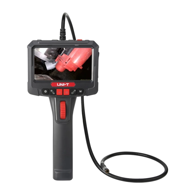 UNI-T UT663B-2m pramoninis endoskopas su 4.3 inch IPS ekranu, 5.5mm IP67 zondu, 1080P kamera, 2m pusiau standžiu kabeliu, 6 LED šviesomis, 2600mAh baterija
