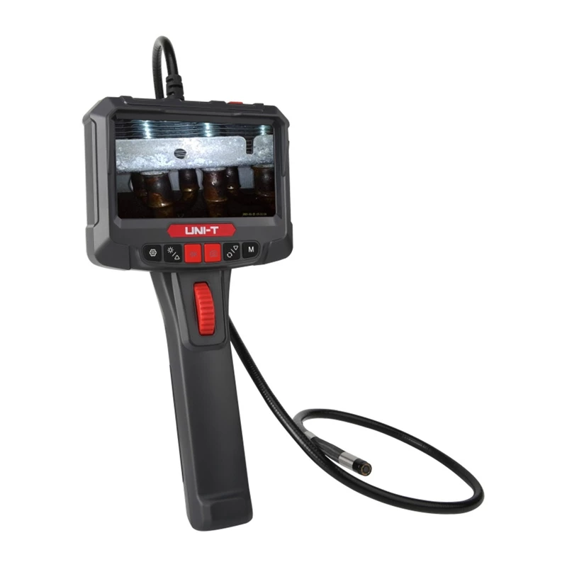 UNI-T UT663B-2m pramoninis endoskopas su 4.3 inch IPS ekranu, 5.5mm IP67 zondu, 1080P kamera, 2m pusiau standžiu kabeliu, 6 LED šviesomis, 2600mAh baterija