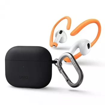 UNIQ Uniq Nexo Dėklas AirPods 3 su Ausų Kabliukais Silikoninis - Pilka
