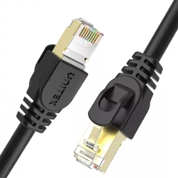 UNITEK Cat.7 SSTP Ethernet Patch Cable RJ45, 0.5m, Pilka, 10Gbps, 600MHz, Auksuotas