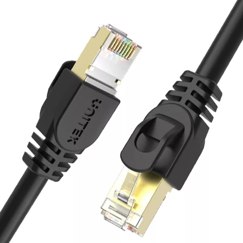 UNITEK Cat.7 SSTP Ethernet Patch Cable RJ45, 0.5m, Pilka, 10Gbps, 600MHz, Auksuotas