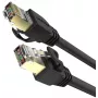 UNITEK Cat.7 SSTP Ethernet Patch Cable RJ45, 0.5m, Pilka, 10Gbps, 600MHz, Auksuotas