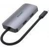 Unitek D1051A USB-C šakotuvas su VGA, 2x HDMI, USB 3.0, Power Delivery ir MST