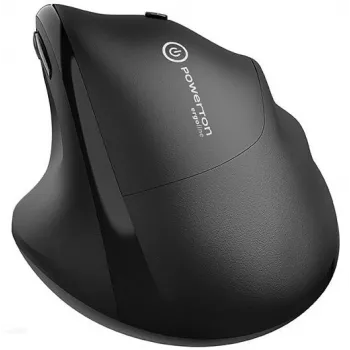 UNITEK Powerton ERGO CLOE belaidė pelė – juoda, 1600 DPI, ergonomiška dešinei rankai