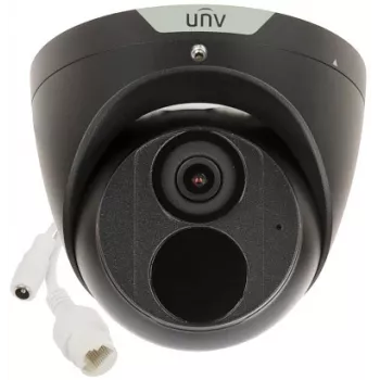 UNIVIEW IPC3614SS-ADF28KM-I0-BLACK 4MP IR Kupolinė IP Kamera, 2.8mm, Juoda