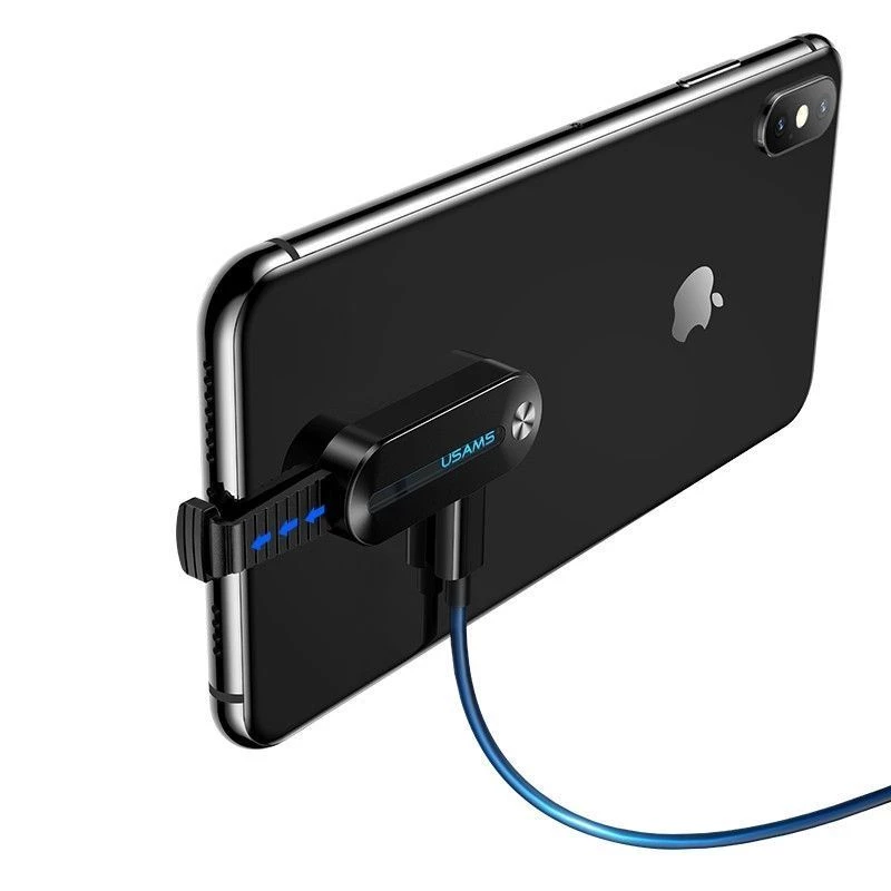 USAMS Lightning Dual Adapter su LED šviesos indikatoriumi SJ357 Juodas