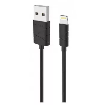 USAMS U-Gee USB to Lightning duomenų ir įkrovimo laidas 1 m juodas
