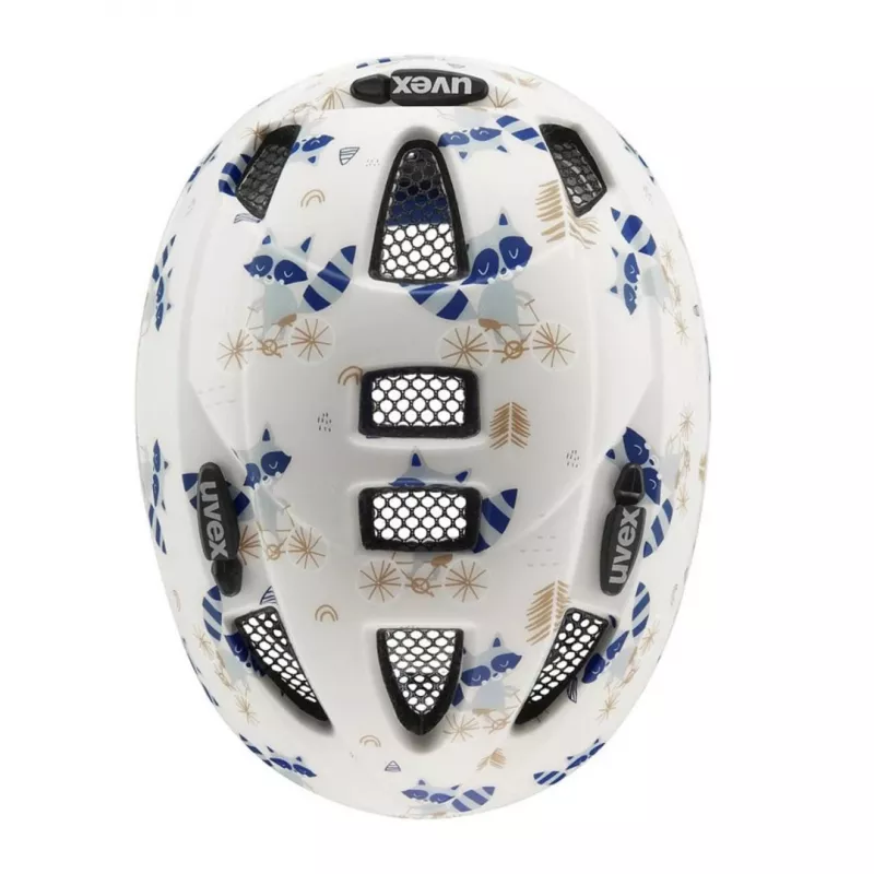 Vaikiškas dviračių šalmas UVEX Kid 2 CC 46-52 cm, Raccoon Matt