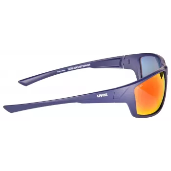 UVEX Sportstyle 230 Matt Blue akiniai – veidrodinis mėlynas lęšis, apsauga nuo rasojimo, UV400
