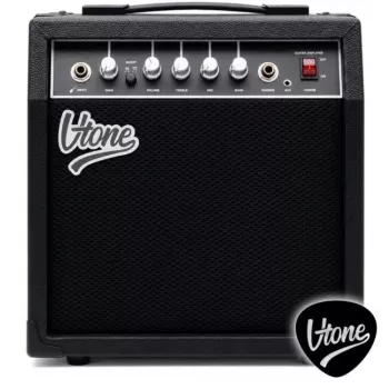 V-TONE AMP40 40W elektrinės gitaros kombas su 10 inch garsiakalbiu, 2 kanalais, reverb, 3 juostų ekvalaizeriu, ausinių išėjimu, Aux įėjimu