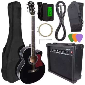 V-TONE EAG SET BK Elektroakustinė gitara + stiprintuvas, juoda