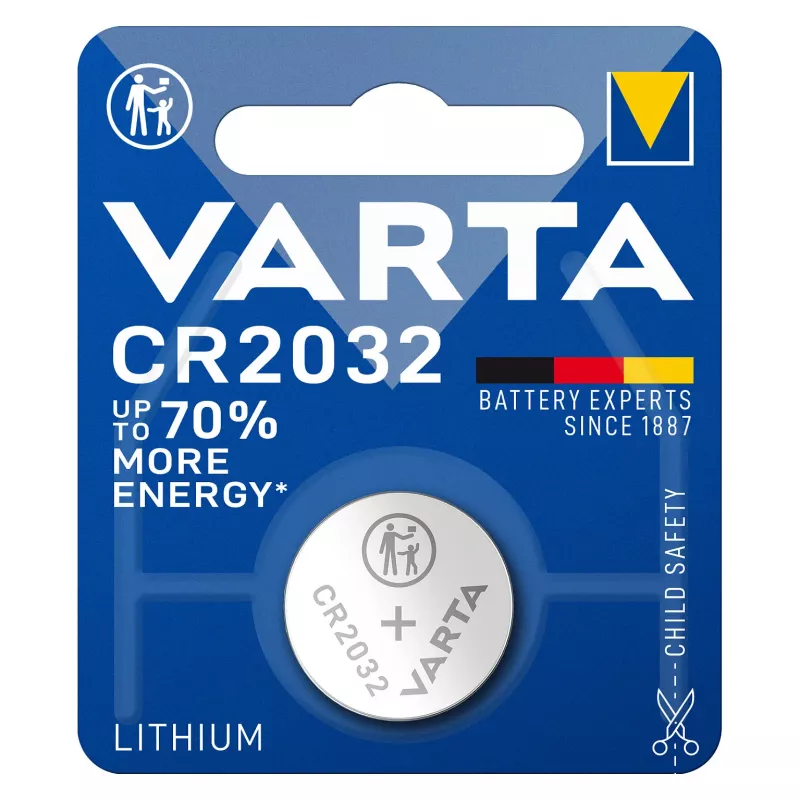 VARTA CR2032 ličio monetinė baterija 3V 230mAh (10 vnt. pakuotė)