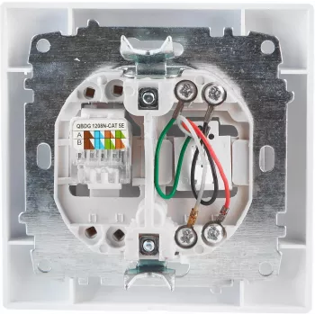 VCX WESA LC 42 kombinuotas telefono ir tinklo lizdas RJ11/RJ45 Cat. 5e UTP baltas