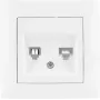 VCX WESA LC 42 kombinuotas telefono ir tinklo lizdas RJ11/RJ45 Cat. 5e UTP baltas
