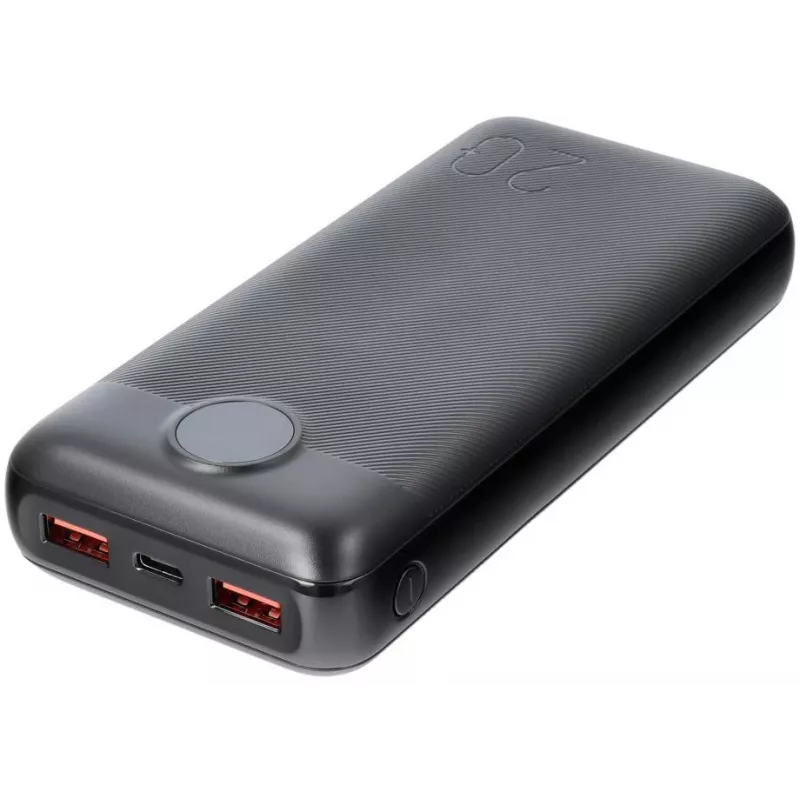 VEGER Power Bank 20000 mAh 20W PD QC 3.0 2x USB-A USB-C juodas