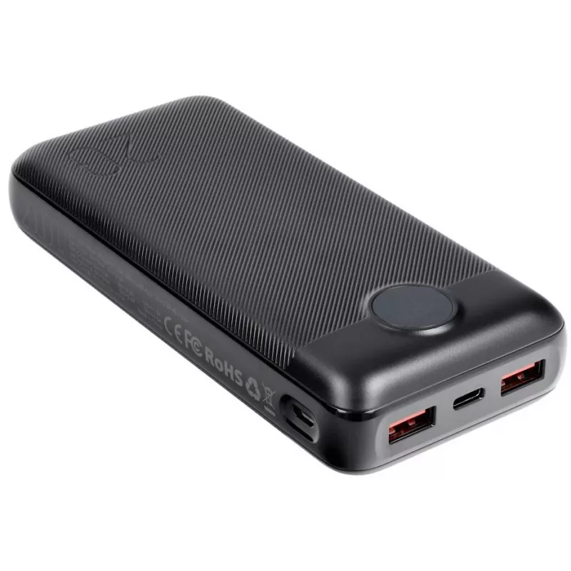 VEGER Power Bank 20000 mAh 20W PD QC 3.0 2x USB-A USB-C juodas