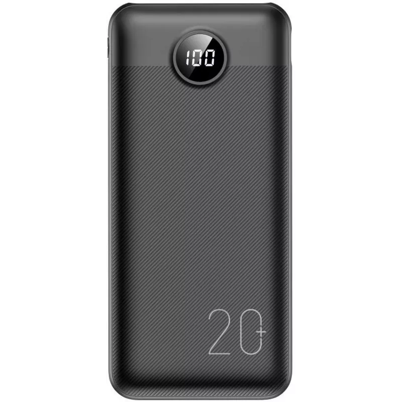 VEGER Power Bank 20000 mAh 20W PD QC 3.0 2x USB-A USB-C juodas