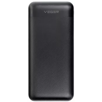 VEGER Power Bank 20000 mAh 20W PD QC 3.0 2x USB-A USB-C juodas