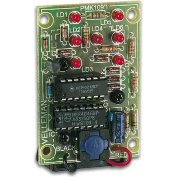 Velleman MK109 vidinis 6 lempų žalias mirksintis dekoratyvinis apšvietimo litavimo rinkinys