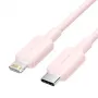 VENTION USB-C į Lightning laidas 1 m rožinis LAKPF - 20W PD greitasis įkrovimas ir 480Mbps duomenų sinchronizavimas