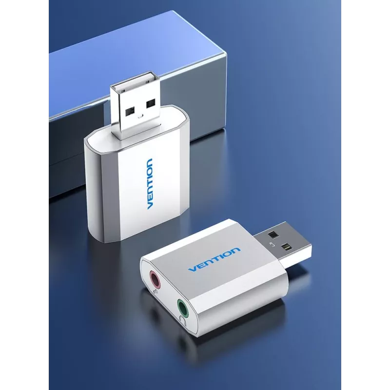 VENTION VAB-S13 USB 2.0 garso kortelė su 2 prievadų šakotuvu