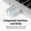 VENTION VAB-S13 USB 2.0 garso kortelė su 2 prievadų šakotuvu