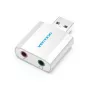 VENTION VAB-S13 USB 2.0 garso kortelė su 2 prievadų šakotuvu