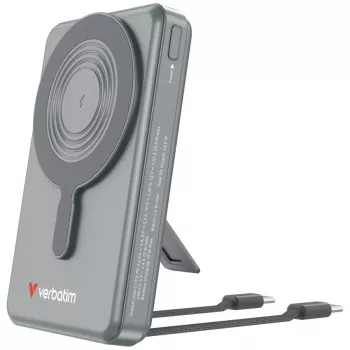 Verbatim Charge'n'Go Power Bank 2C & Display 10000 mAh Pilka
