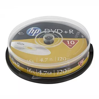 Verbatim HP DVD+R 4,7GB 16x 10 vnt. verpstėje - įrašomi diskai duomenų atsarginei kopijai ir vaizdo įrašams