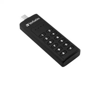 Verbatim Keypad Secure 32GB USB 3.2 Gen 1 Flash Drive su aparatine AES 256 bitų šifravimo apsauga - juoda
