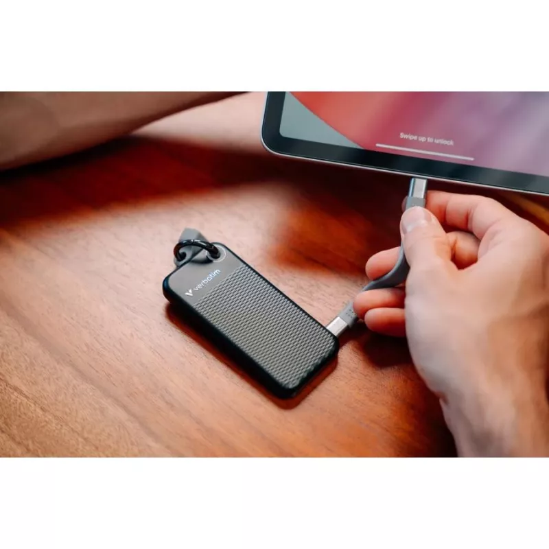 Verbatim Pocket SSD 512GB USB 3.2 Gen 2 Type-C išorinis kietojo būsenos diskas, juodas/pilkas 32282