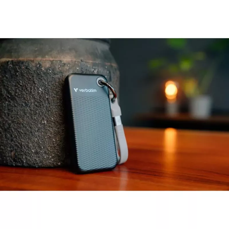 Verbatim Pocket SSD 512GB USB 3.2 Gen 2 Type-C išorinis kietojo būsenos diskas, juodas/pilkas 32282