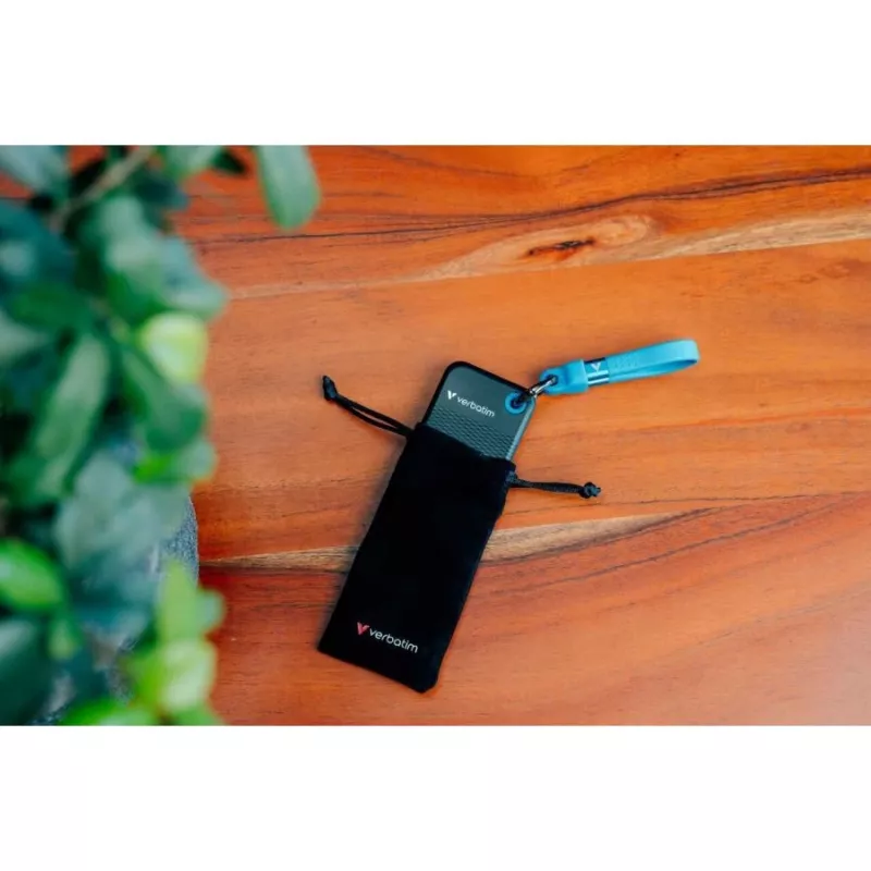 Verbatim Pocket SSD 512GB USB 3.2 Gen 2 Type-C išorinis kietasis diskas, juodas/mėlynas 32283