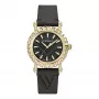 Versace V-Circle moteriškas šveicariškas kvarcinis laikrodis VE6D00223 40 mm juodas ciferblatas odinis dirželis