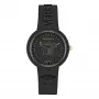Versace V-Motif moteriškas šveicariškas kvarcinis laikrodis VE6G00223 39mm juodas ciferblatas, odinis dirželis