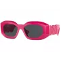 VERSACE VE4425U536787 Moteriški Cat Eye Akiniai nuo Saulės Havana Acetatas Tamsiai Pilkas Poliamidas 54mm