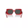 VERSACE VE4478U550087 Moteriški Akiniai Nuo Saulės – Juodas Acetato Rėmelis, Pilki Polikarbonato Lęšiai, 55 mm Lęšio Plotis, 100% UV400 Apsauga