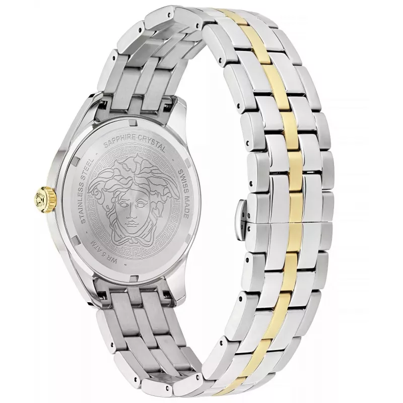 Versace VE7C00623 Vyrų Laikrodis 41mm Nerūdijančio Plieno Mėlynas Ciferblatas Chronografas
