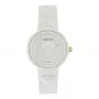 Versace moteriškas VE6G00123 šveicariškas kvarcinis 39 mm nerūdijančio plieno laikrodis su juodu odiniu dirželiu ir sidabriniu ciferblatu