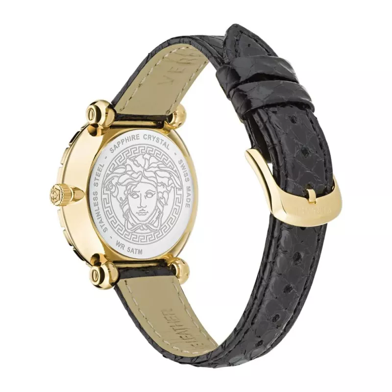 VERSACE Moteriškas Laikrodis VE6I00323 Kvarcinis 35mm Nerūdijantis Plienas Juodas Ciferblatas