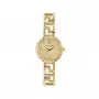 Versace moteriškas laikrodis VE7A00323 28mm šveicariškas kvarcinis su baltu ciferblatu ir juodu odiniu dirželiu