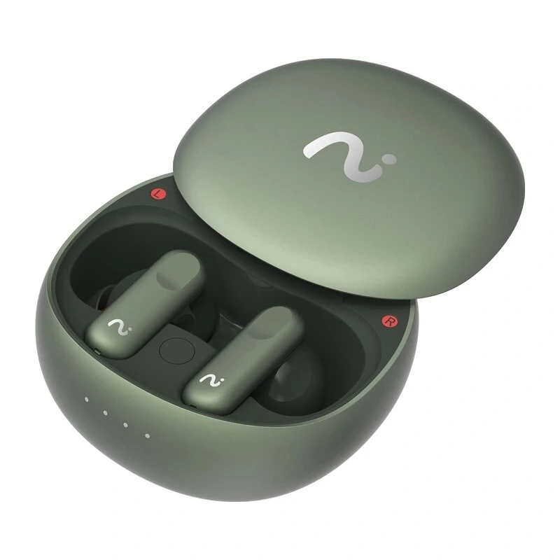 VIAIM Nano+ AI ausinės su balso įrašytuvu, žalios, Bluetooth 5.3, IPX4, 32GB, ENC, lietimo valdymas