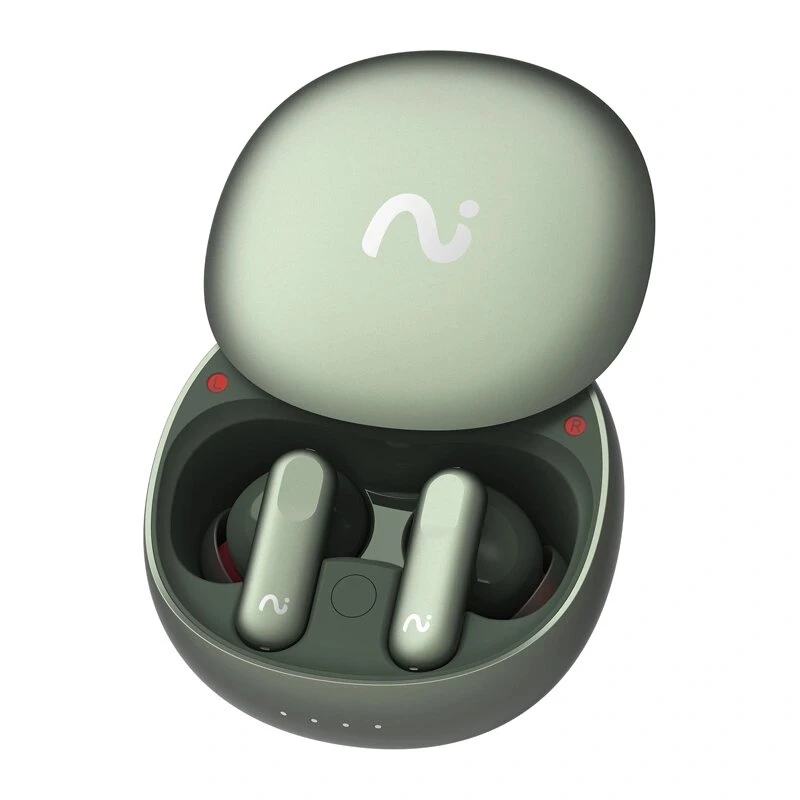 VIAIM Nano+ AI ausinės su balso įrašytuvu, žalios, Bluetooth 5.3, IPX4, 32GB, ENC, lietimo valdymas