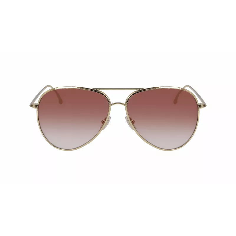 Victoria Beckham VB203S-712 Moteriški Akiniai nuo Saulės Auksinis Rėmas Rudi Gradientiniai Lęšiai 62mm